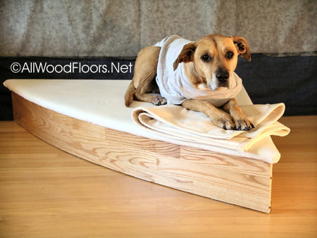 Bed Step for Dogs Custom made doggy steps, covered with heavy duty upholstery fabric for better traction.