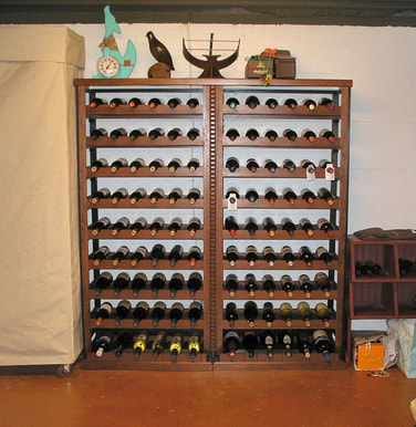 Wine storage rack, custom wood project
